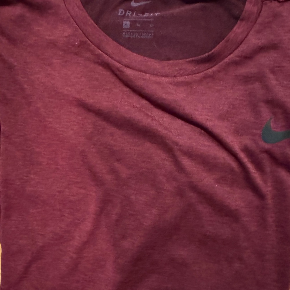 Nike Men's Maroon Dri-FIT Shirt
